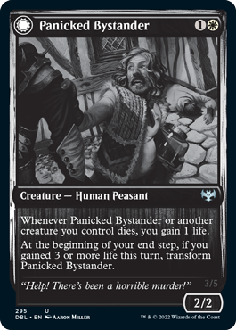 Panicked Bystander // Cackling Culprit (DBL-295) - Innistrad: Double Feature: (Double Faced Transform) Foil
