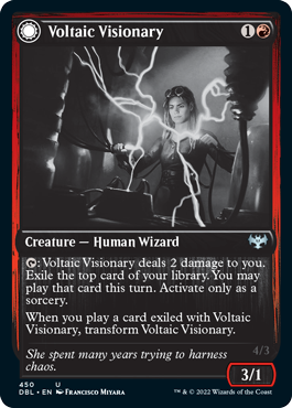 Voltaic Visionary // Volt-Charged Berserker (DBL-450) - Innistrad: Double Feature: (Double Faced Transform)
