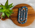 Blue Cheetah Glow, Glitter jumbo paperclip
