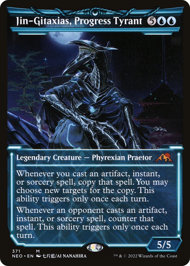 Jin-Gitaxias, Progress Tyrant (NEO-371) - Kamigawa: Neon Dynasty: (Showcase) Foil