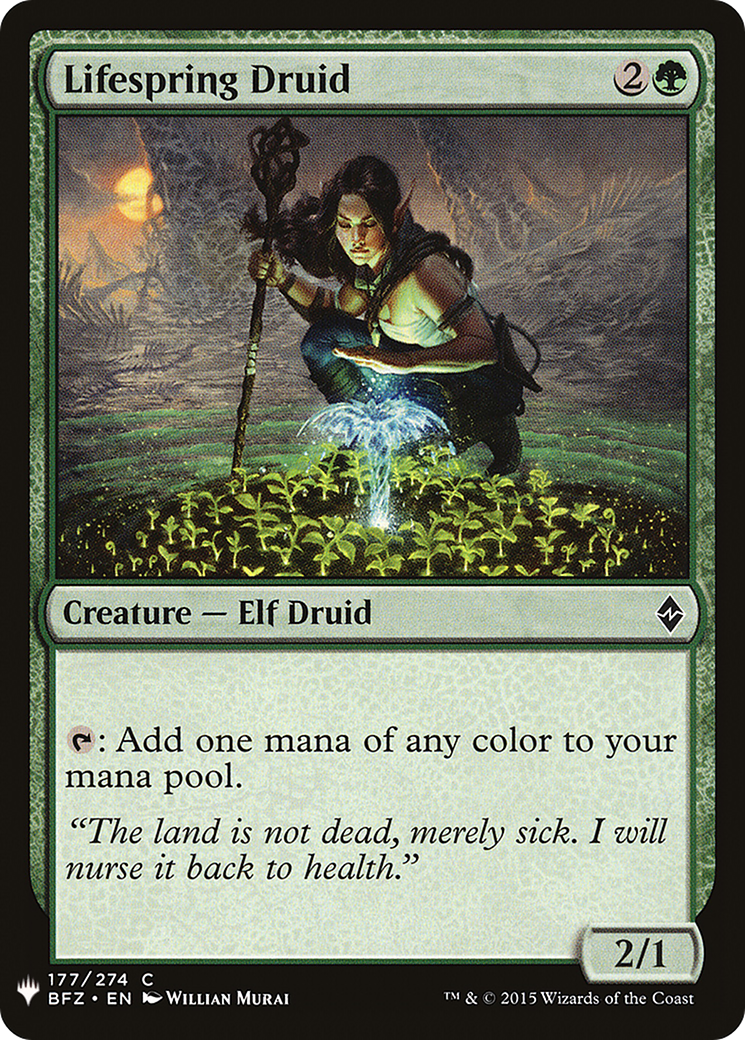 Lifespring Druid (LIST-BFZ-177) - The List