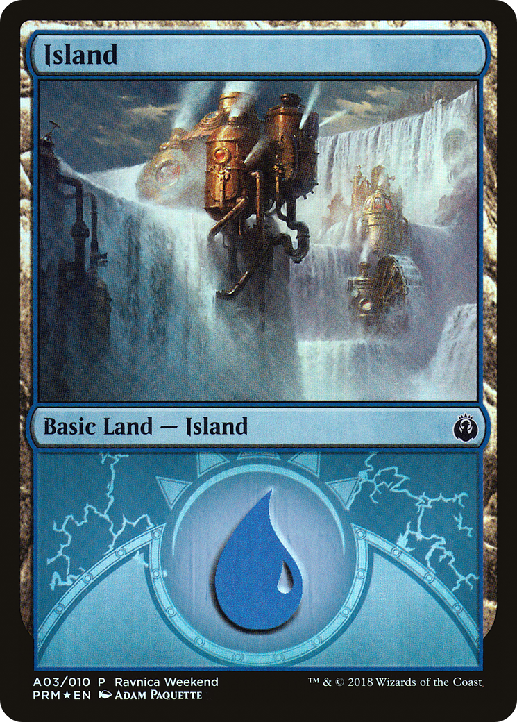 Island (LARP-A03) - GRN Ravnica Weekend Foil