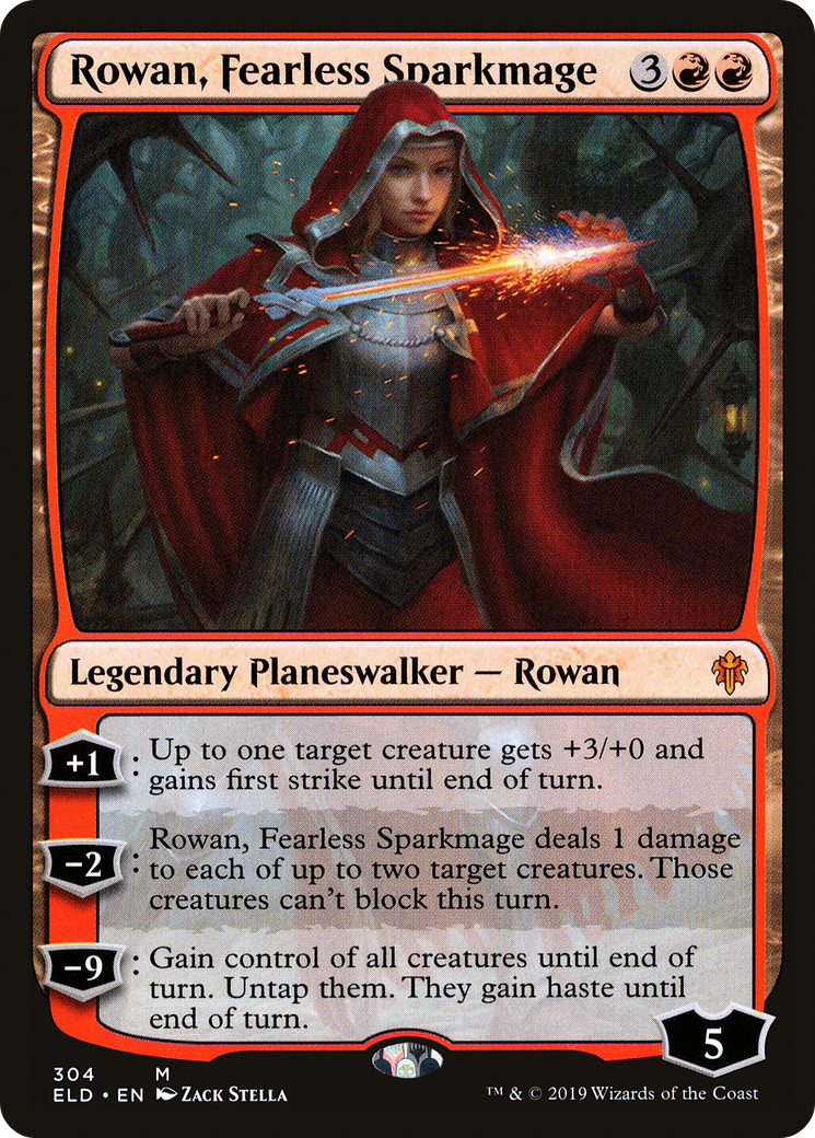 Rowan, Fearless Sparkmage (ELD-304) - Throne of Eldraine Foil