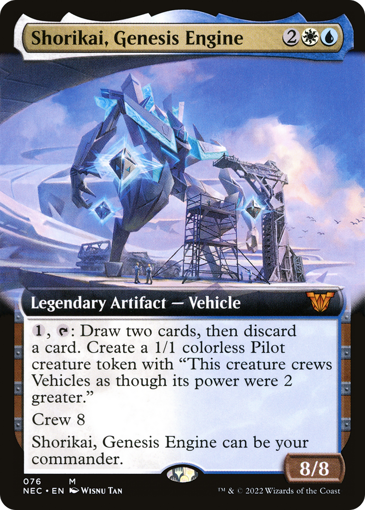 Shorikai, Genesis Engine (NEC-076) - Neon Dynasty Commander: (Extended Art)