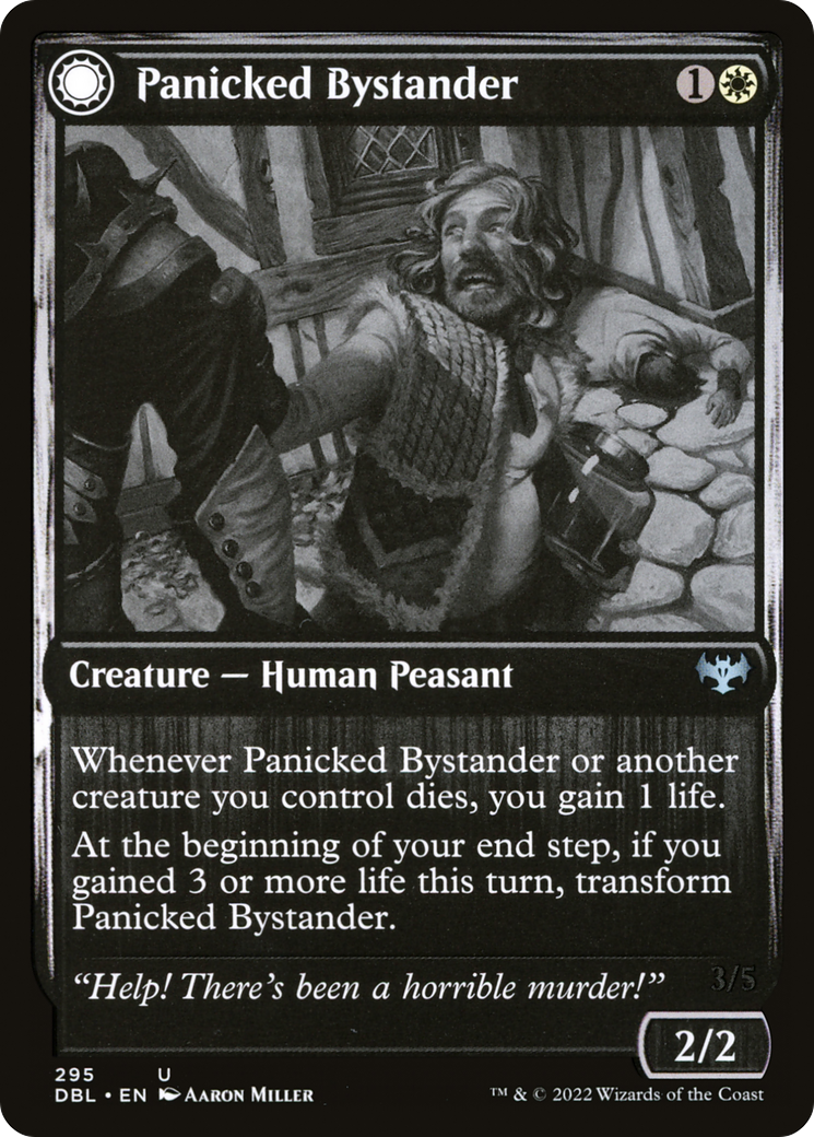 Panicked Bystander // Cackling Culprit (DBL-295) - Innistrad: Double Feature: (Double Faced Transform)