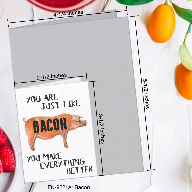 Bacon, Greeting Card (#8221A)
