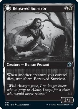 Bereaved Survivor // Dauntless Avenger (DBL-004) - Innistrad: Double Feature: (Double Faced Transform) Foil