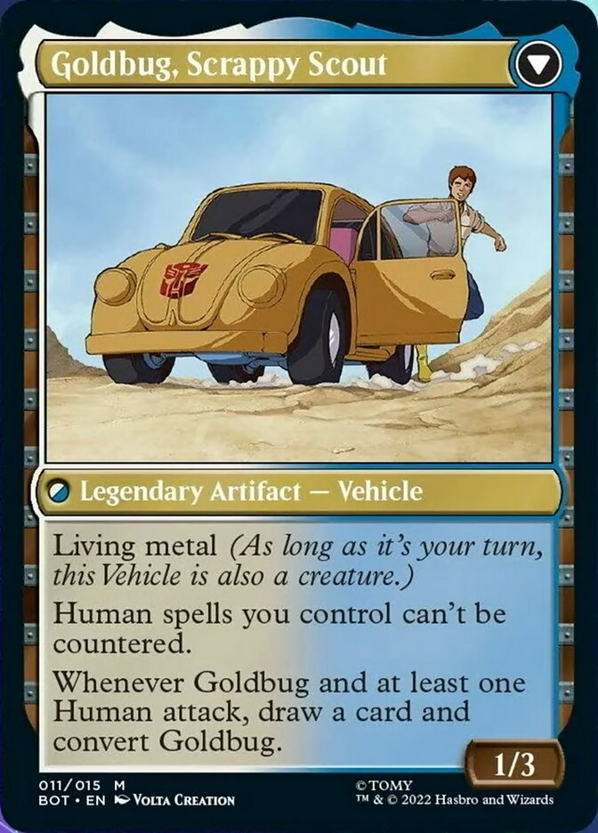 Goldbug, Humanity's Ally // Goldbug, Scrappy Scout (BOT-011) - Transformers: (convertdfc)