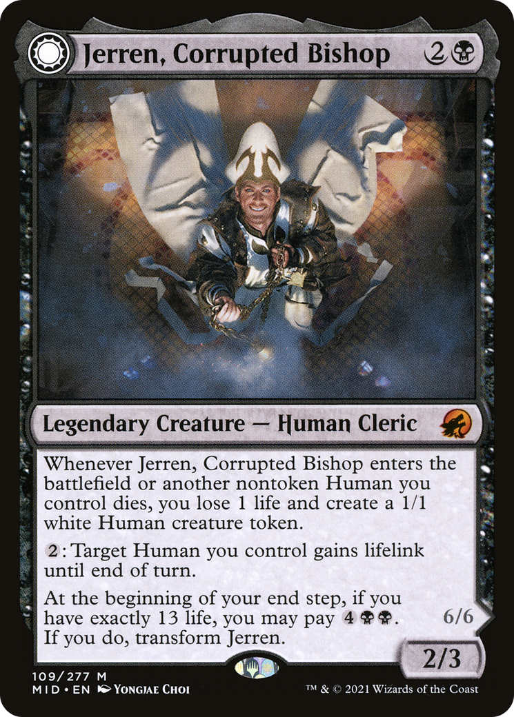 Jerren, Corrupted Bishop // Ormendahl, the Corrupter (MID-109) - Innistrad: Midnight Hunt: (Double Faced Transform) Foil