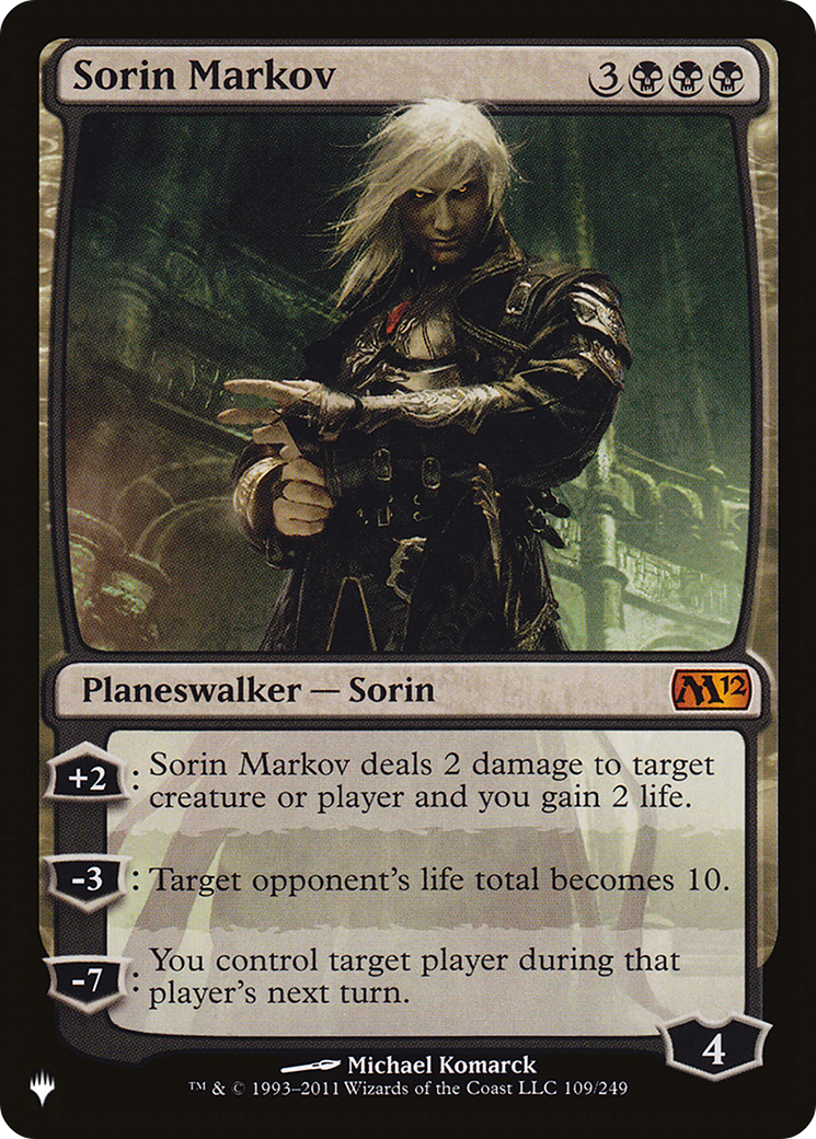 Sorin Markov (LIST-M12-109) - The List
