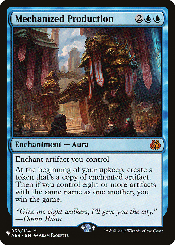 Mechanized Production (LIST-AER-38) - The List