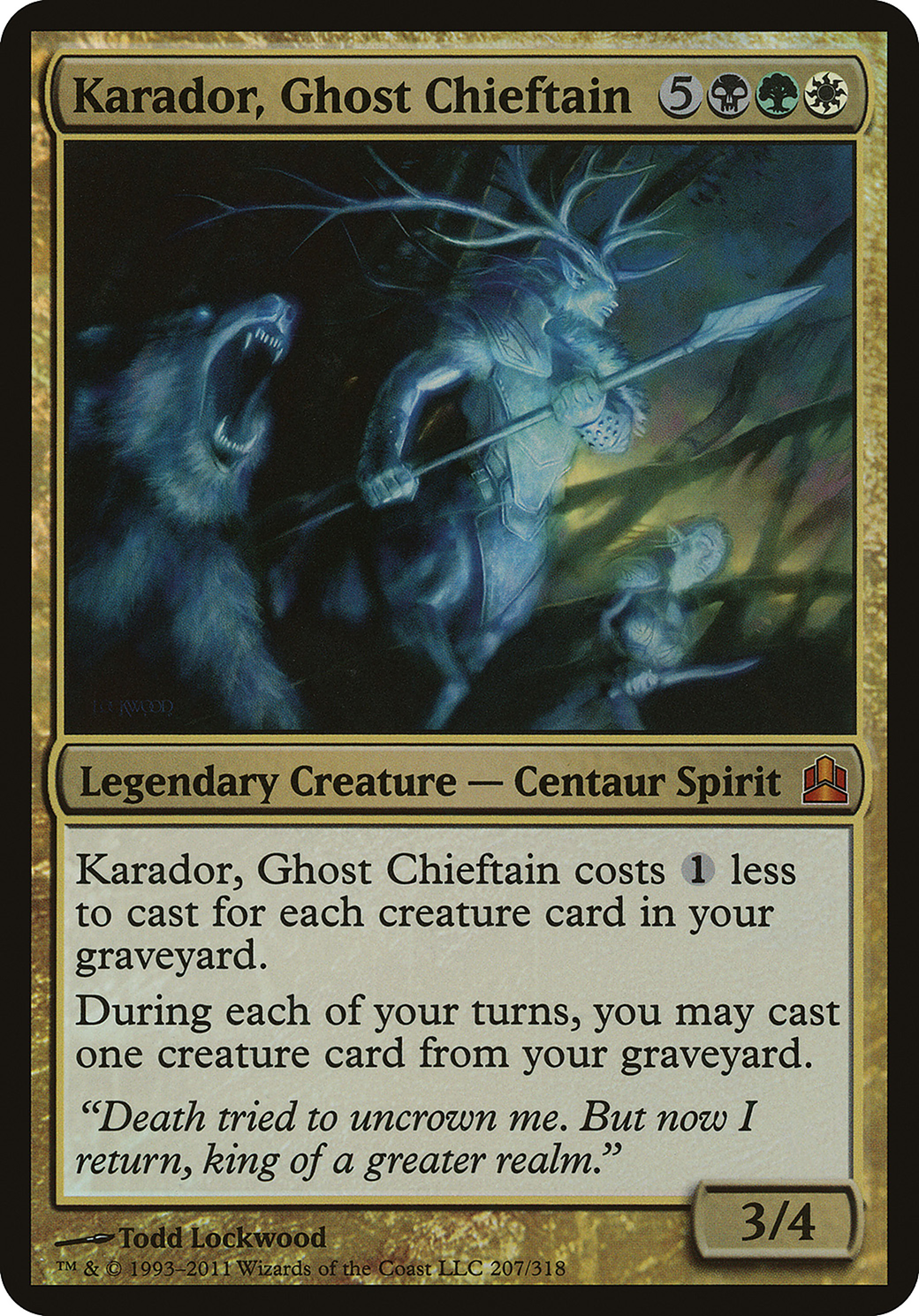 Karador, Ghost Chieftain (OVER-207) - Commander 2011 Oversized Foil