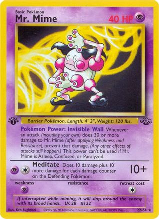Mr. Mime 022/64 - Jungle 1st Edition