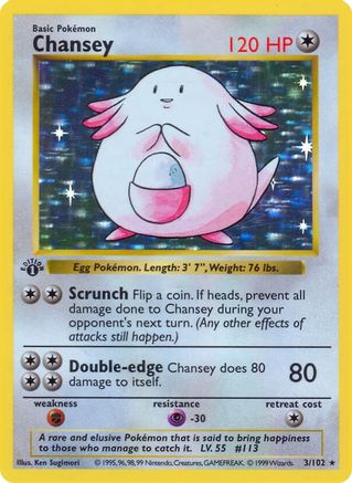 Chansey 003/102 - Base Set Shadowless