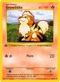 Growlithe 028/102 - Base Set Shadowless Unlimited