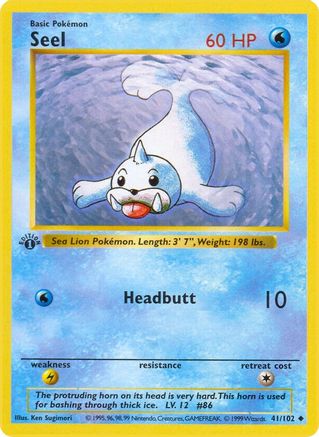 Seel 041/102 - Base Set Shadowless 1st Edition