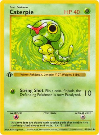 Caterpie 045/102 - Base Set Shadowless 1st Edition
