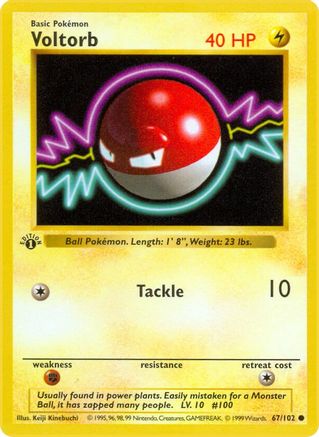 Voltorb 067/102 - Base Set Shadowless 1st Edition