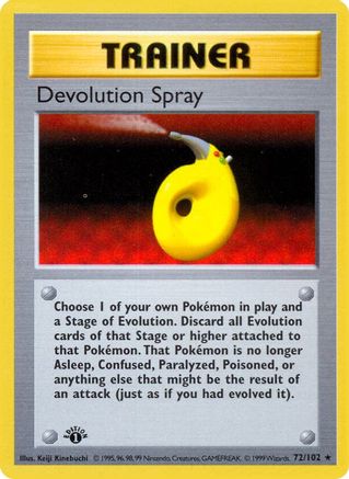 Devolution Spray 072/102 - Base Set Shadowless 1st Edition