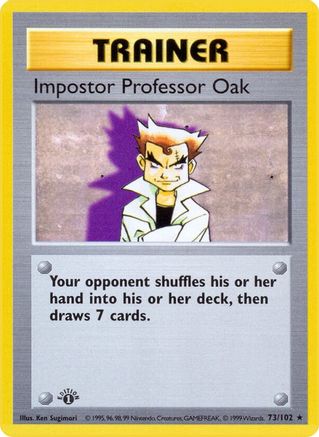 Impostor Professor Oak 073/102 - Base Set Shadowless 1st Edition