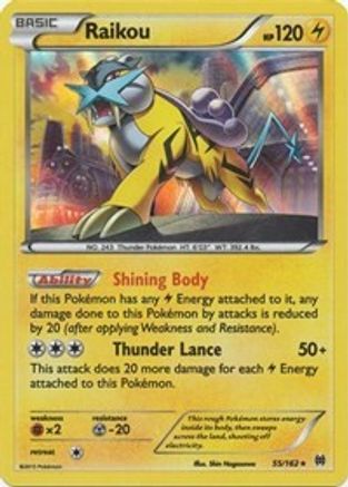 Raikou 055/162 - XY  BREAKthrough Holofoil