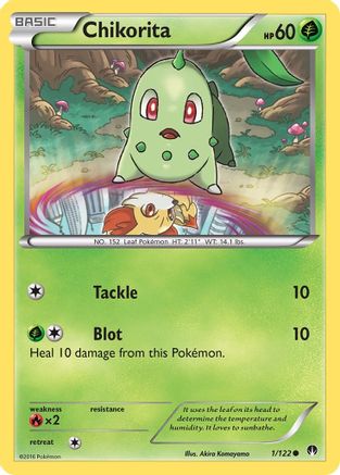 Chikorita 001/122 - XY  BREAKpoint Reverse Holofoil