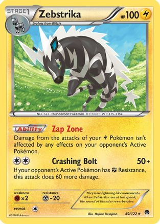 Zebstrika 049/122 - XY  BREAKpoint Reverse Holofoil