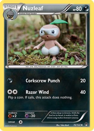 Nuzleaf 072/122 - XY  BREAKpoint Reverse Holofoil