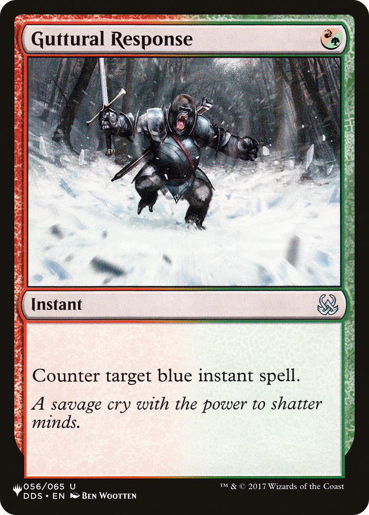 Guttural Response (LIST-DDS-56) - The List