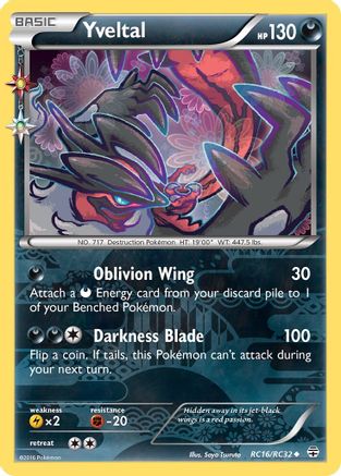 Yveltal RC16/RC32 - Generations Radiant Collection Holofoil