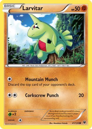 Larvitar 041/124 - XY  Fates Collide Reverse Holofoil