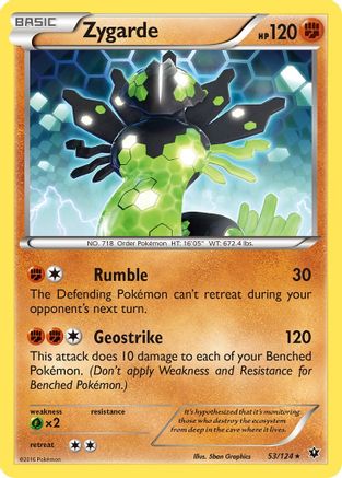 Zygarde 053/124 - XY  Fates Collide Reverse Holofoil