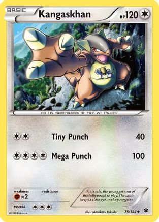 Kangaskhan 075/124 - XY  Fates Collide Reverse Holofoil