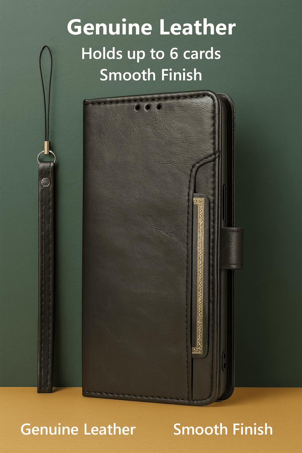 iPhone 17 Pro Max Case - Leather Folio Wallet | Indy Series