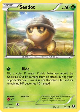 Seedot 009/114 - XY  Steam Siege Reverse Holofoil