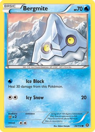 Bergmite 036/114 - XY  Steam Siege Reverse Holofoil