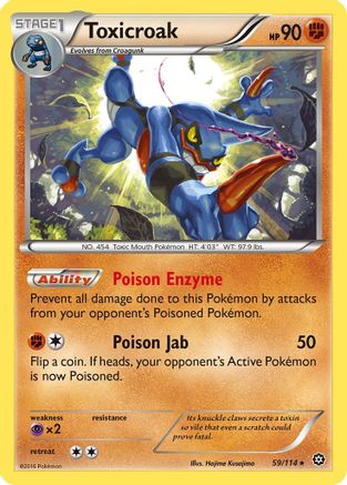 Toxicroak 059/114 - XY  Steam Siege Reverse Holofoil