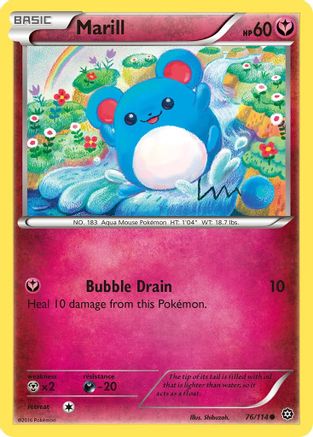 Marill 076/114 - XY  Steam Siege Reverse Holofoil