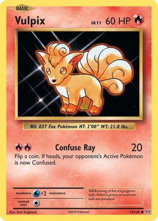 Vulpix 014/108 - XY  Evolutions Reverse Holofoil
