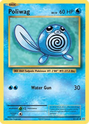 Poliwag 023/108 - XY  Evolutions Reverse Holofoil
