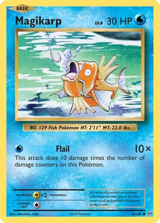 Magikarp 033/108 - XY  Evolutions Reverse Holofoil