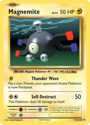 Magnemite 037/108 - XY  Evolutions Reverse Holofoil