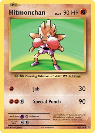 Hitmonchan 062/108 - XY  Evolutions Holofoil