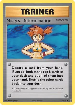 Misty's Determination 080/108 - XY  Evolutions Reverse Holofoil