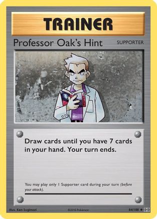 Professor Oak's Hint 084/108 - XY  Evolutions Reverse Holofoil