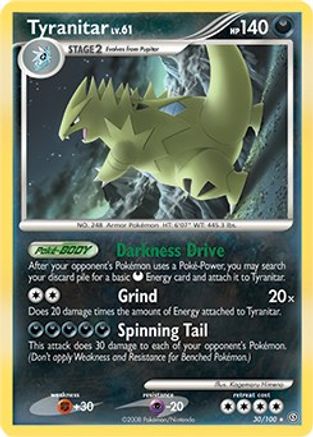 Tyranitar (DP Stormfront) 030/100 - Deck Exclusives Holofoil