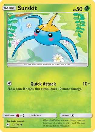 Surskit 007/149 - SM Base Set Reverse Holofoil
