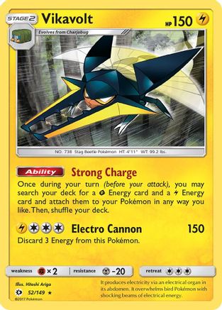 Vikavolt 052/149 - SM Base Set Reverse Holofoil