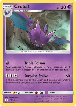 Crobat 056/149 - SM Base Set Reverse Holofoil