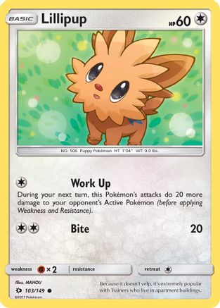 Lillipup 103/149 - SM Base Set Reverse Holofoil